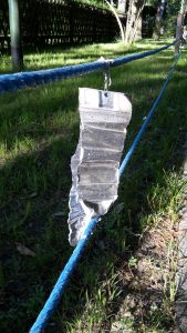 Duftstreifen als Trägermaterial für ein flüssiges Vergrämungsmittel